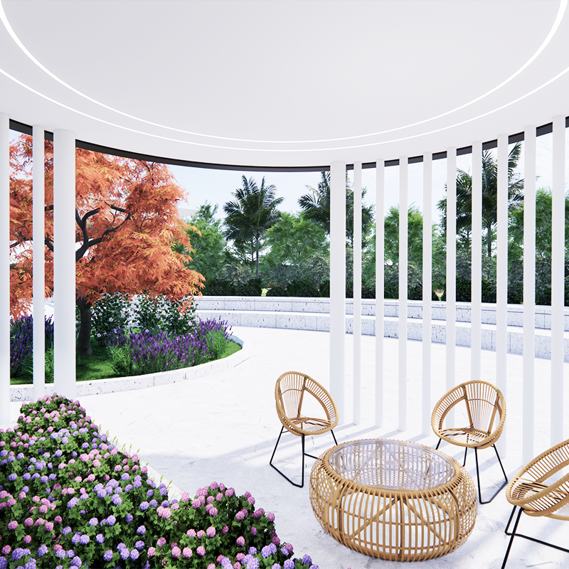 Modern White Gazebo