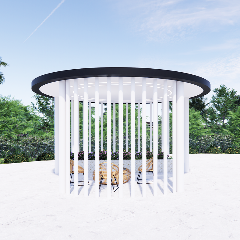 Modern White Gazebo