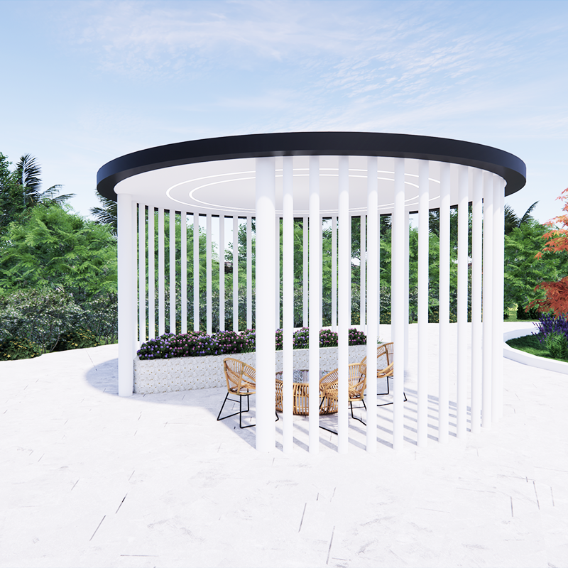 Modern White Gazebo